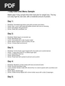 7 Day Keto Meal Plan
