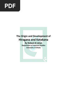 The Origin and Development of Hiragana A PDF