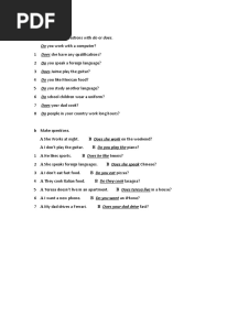 3B A Complete The Questions With Do or Does
