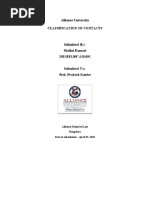 Classification of Contracts