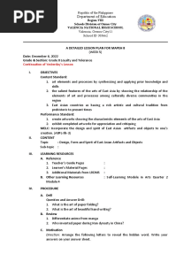 Lesson Plan in Grade 8 Arts Q2