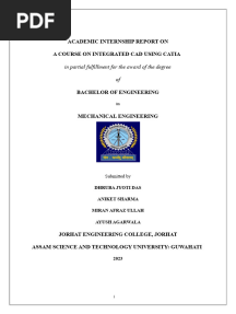 INTERNSHIP PROJECT Catia Final