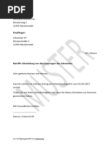Jobcenter Abmelden Muster