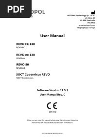 Optopol Revo OCT User Manual 11.5.1