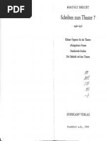 Kleines Organon Für Das Theater - Bertolt Brecht