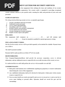 Engagement Letter For Security Services