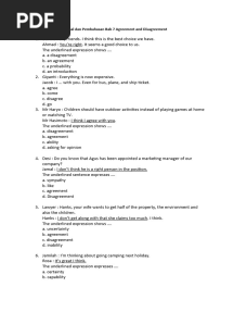 Soal Les Agreement & Disagreement 2