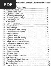 Q8A/Q12A Series Horizontal Controller User Manual Contents