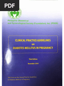 POGS CPG 2018 On Diabetes Mellitus in Pregnancy