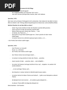Redemittel Mündliche Prüfung Telc Deutsch B1-B2 Pflege