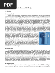MYP Personal Project Report Example