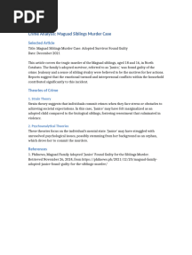 Crime Analysis Maguad Siblings