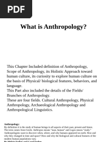 1. Intro to Anthropology