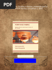 Form and Fabric Studies in Rome s material past in honour of B R Hartley 1st Edition J. Bird 2024 Scribd Download