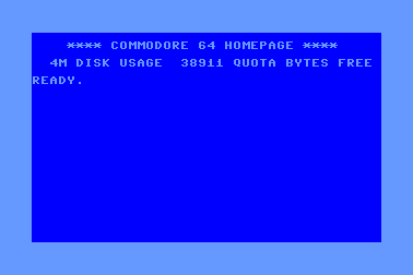 [C64 HOMEPAGE - 38911 QUOTA BYTES FREE]