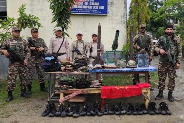 Improvised rockets recovered in Manipur