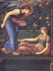 Cupid and Psyche, by Sir Edward Burne-Jones [date: 1865-1887]; public ___domain image