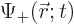 $\Psi_+({\skew0\vec r};t)$