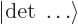 ${\left\vert{\rm det}\;\ldots\right\rangle}$