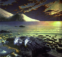 artist's concept of the primitive Earth