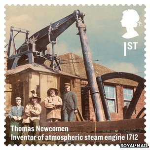 Newcomen's invention was depicted on a UK commemorative stamp issued in 2012