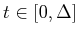 $ t\in\lbrack0,\Delta]$