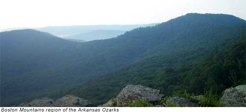 White Rock Mountain in the Boston Mountains region of the Arkansas Ozarks. Charles Smith 2003: I, the creator of this work, hereby release it into the public ___domain. This applies worldwide.